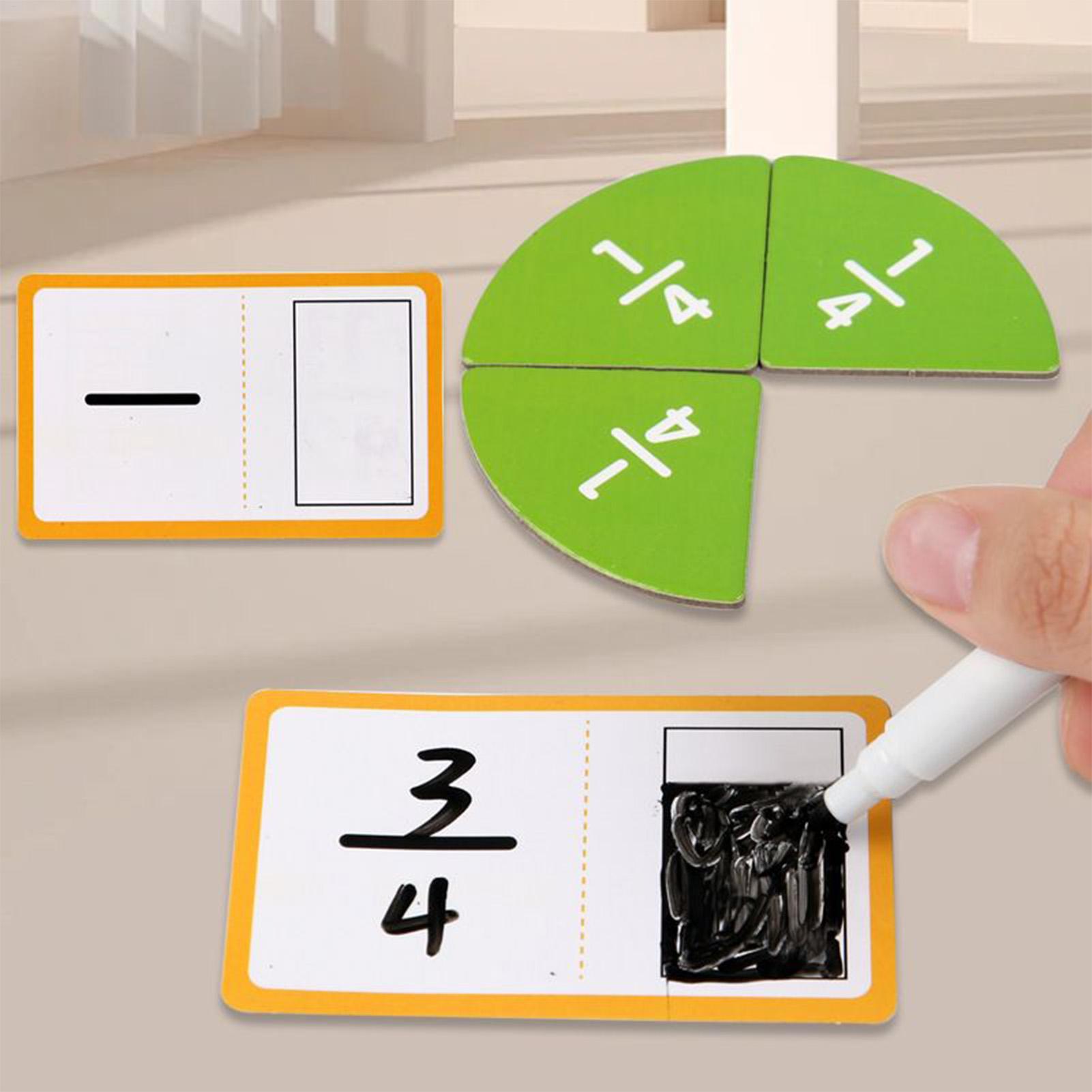 Kids Education Group - Magnetic Fractions Magnetic Math Manipulatives Educational