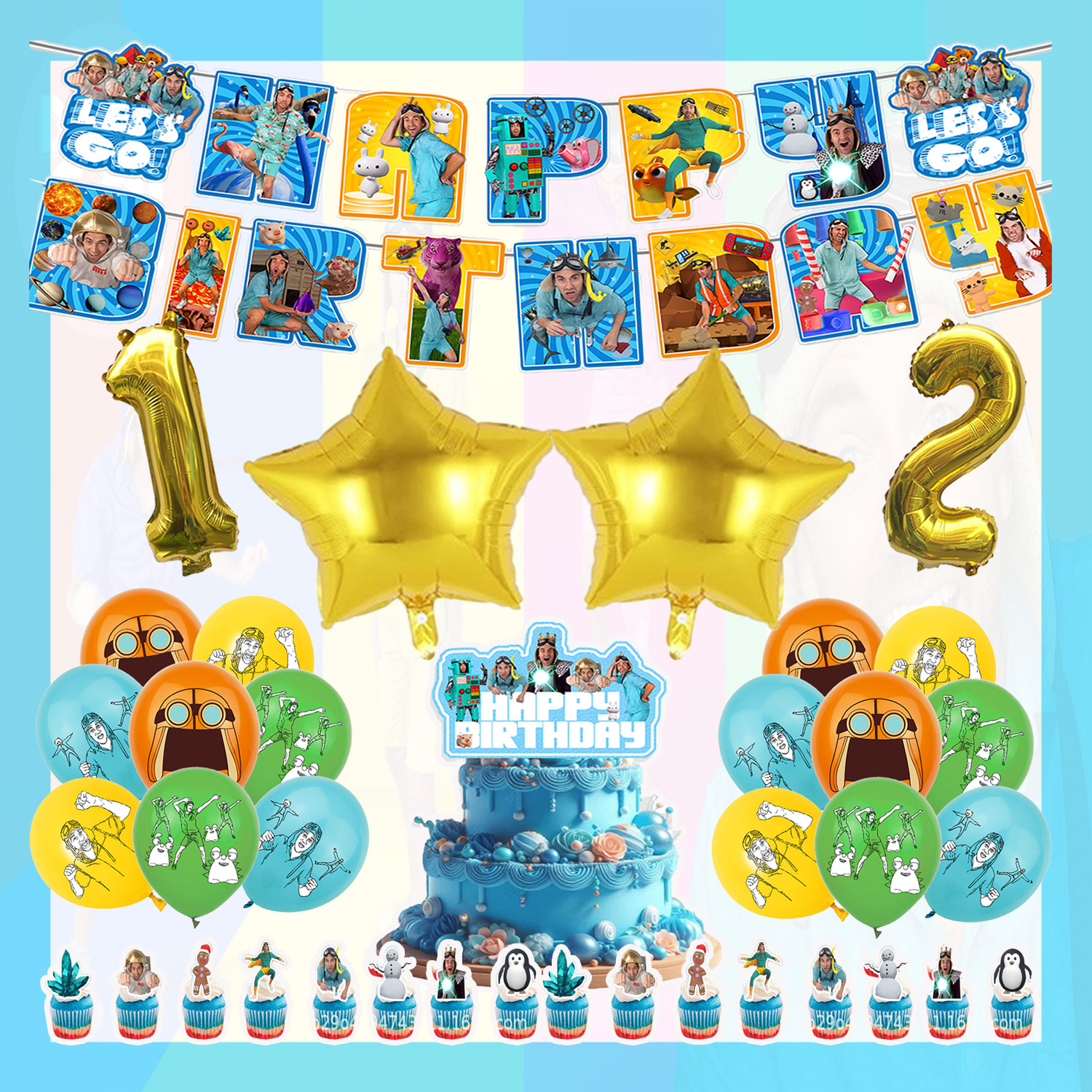 Kids Education Banner - Dannys Go Theme Birthday Party Supplies