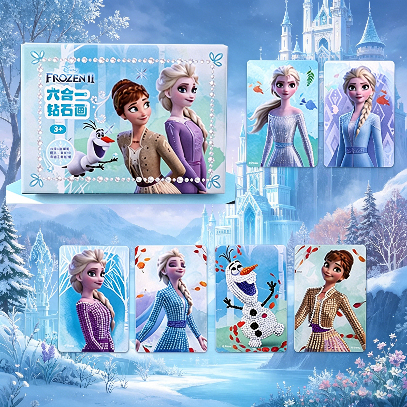 Kingdom Kids Education - Princess Frozen Diamond Painting Kit for