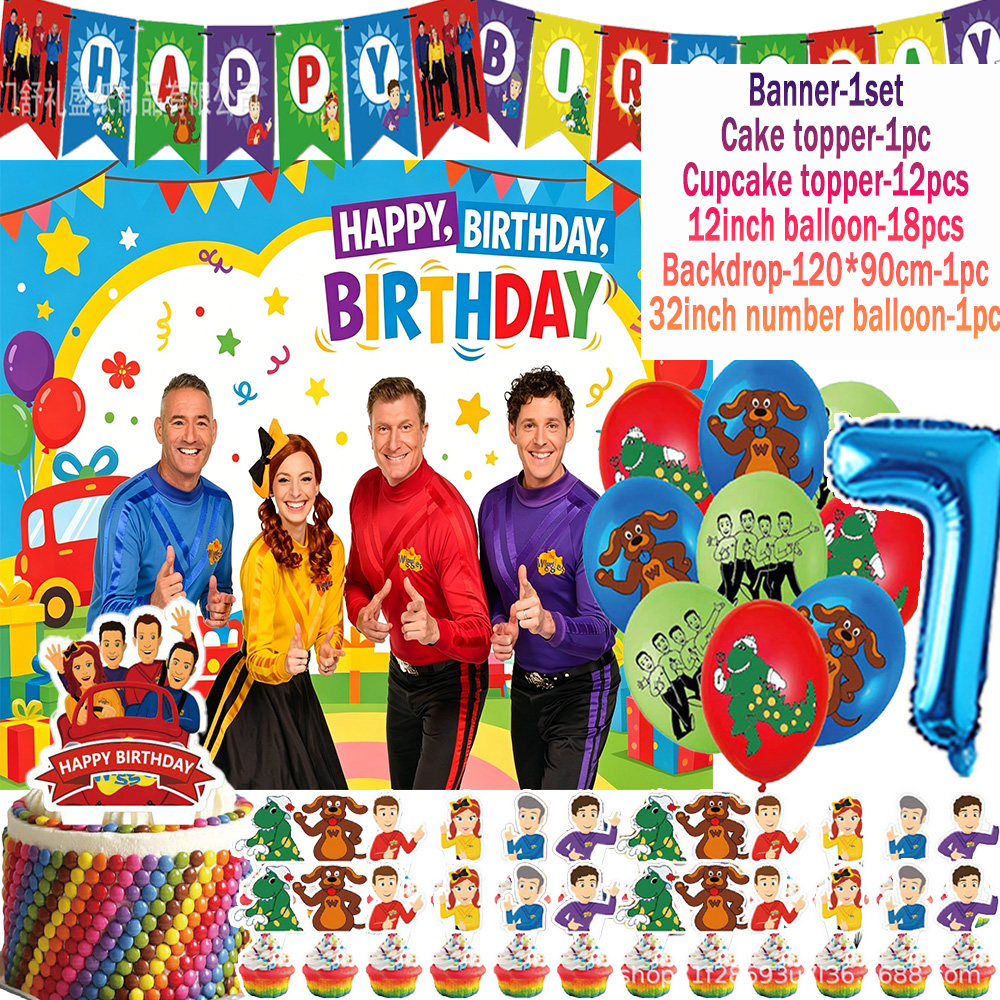 Cartoon The Wiggles Themed Bir - Kids Education Banner avis et prix