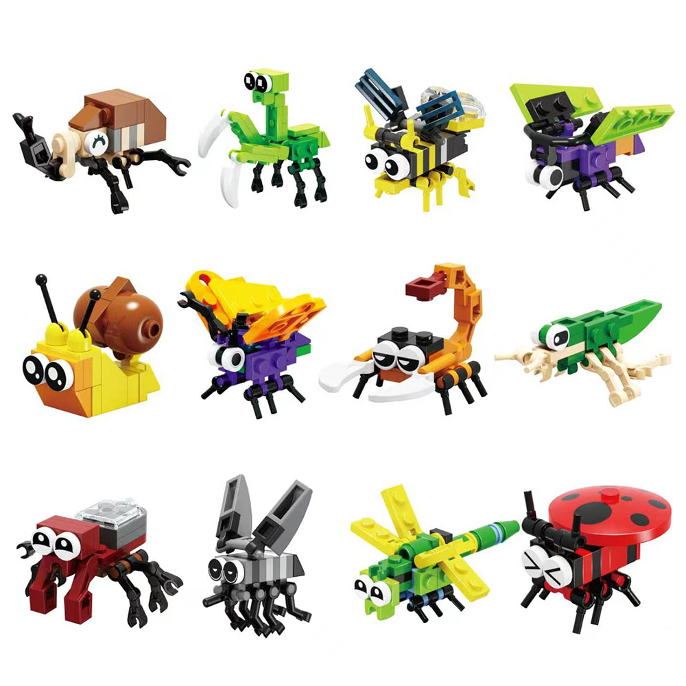 12pcs/set Insect Kingdom Build - Kingdom Kids Education avis et prix