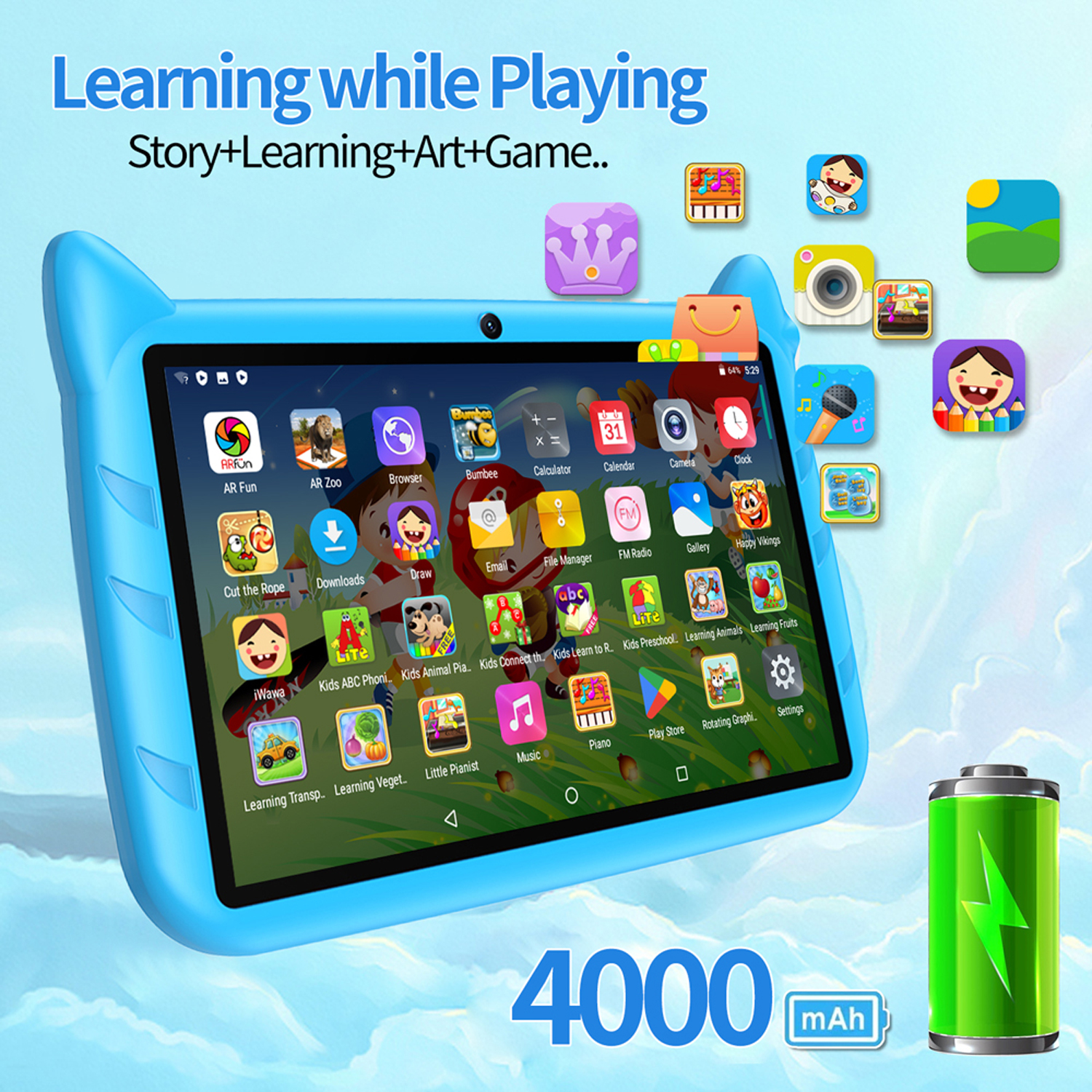 New 7 Inch 5G WiFi Kids Tablet - Kids Education Tablets avis et prix