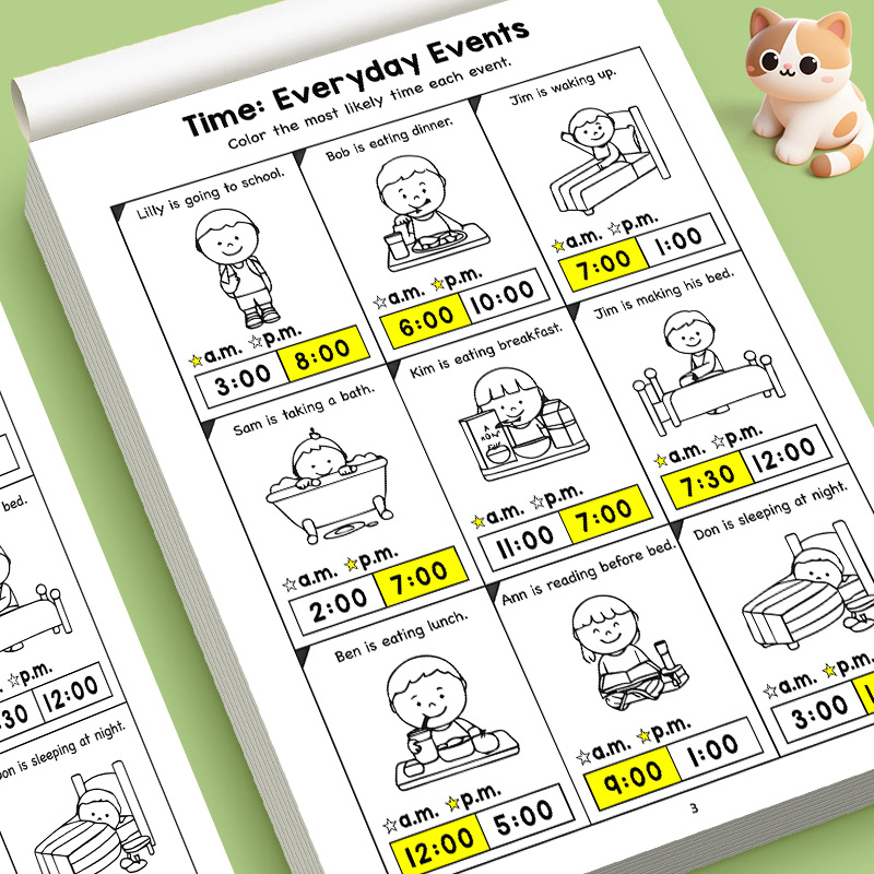 Kids Telling Time Educational  - Kids Education Worksheet avis et prix