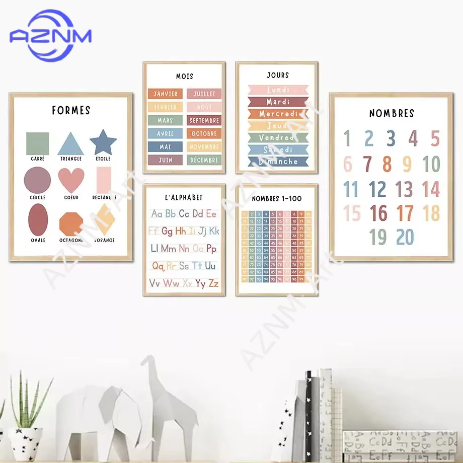 1PC ，English French Number Alp - Kids Educational - Alphabet Numbers & More avis et prix