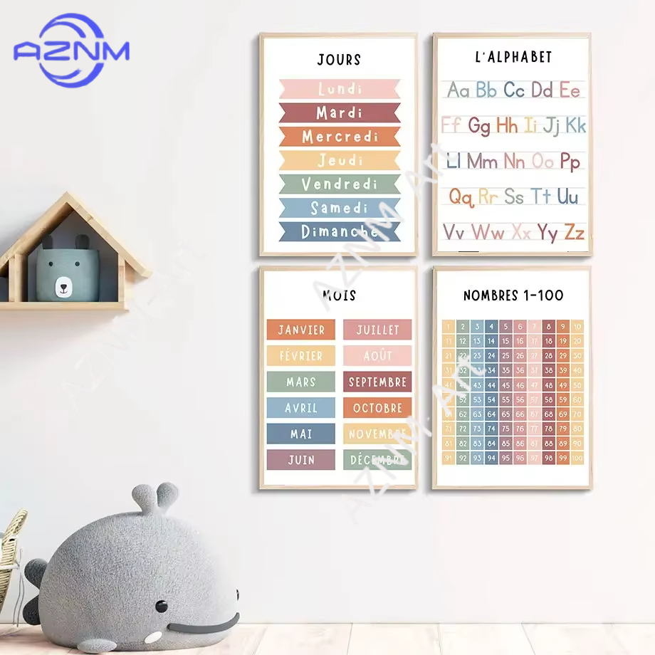 1PC ，English French Number Alp - Kids Educational - Alphabet Numbers & More avis et prix