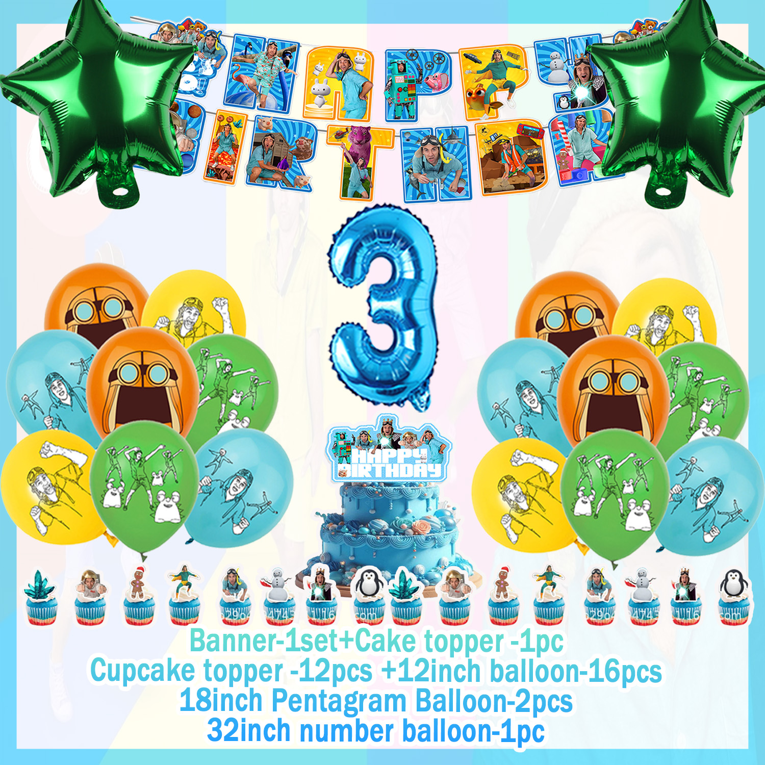 Dannys Go Theme Birthday Party - Kids Education Banner avis et prix