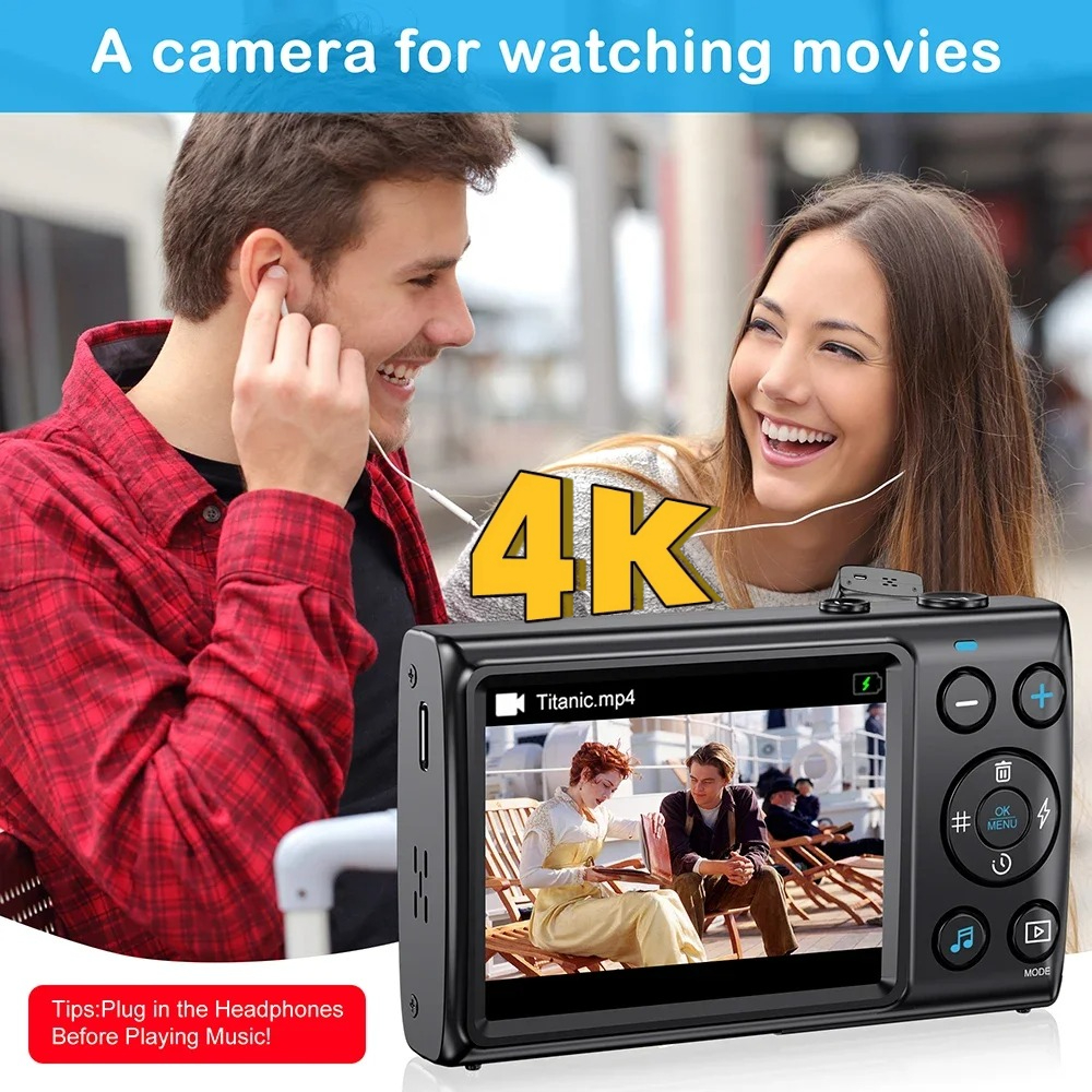 4K Ultra HD 64MP Digital Camer - Top Kids Education Youtube avis et prix