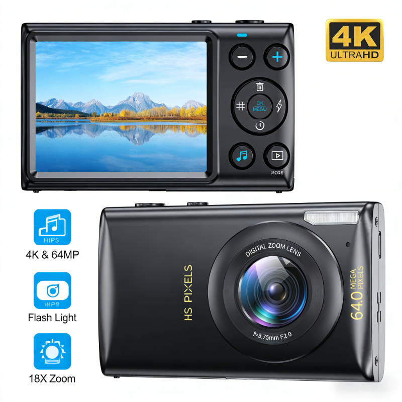 4K Ultra HD 64MP Digital Camer - Top Kids Education Youtube avis et prix