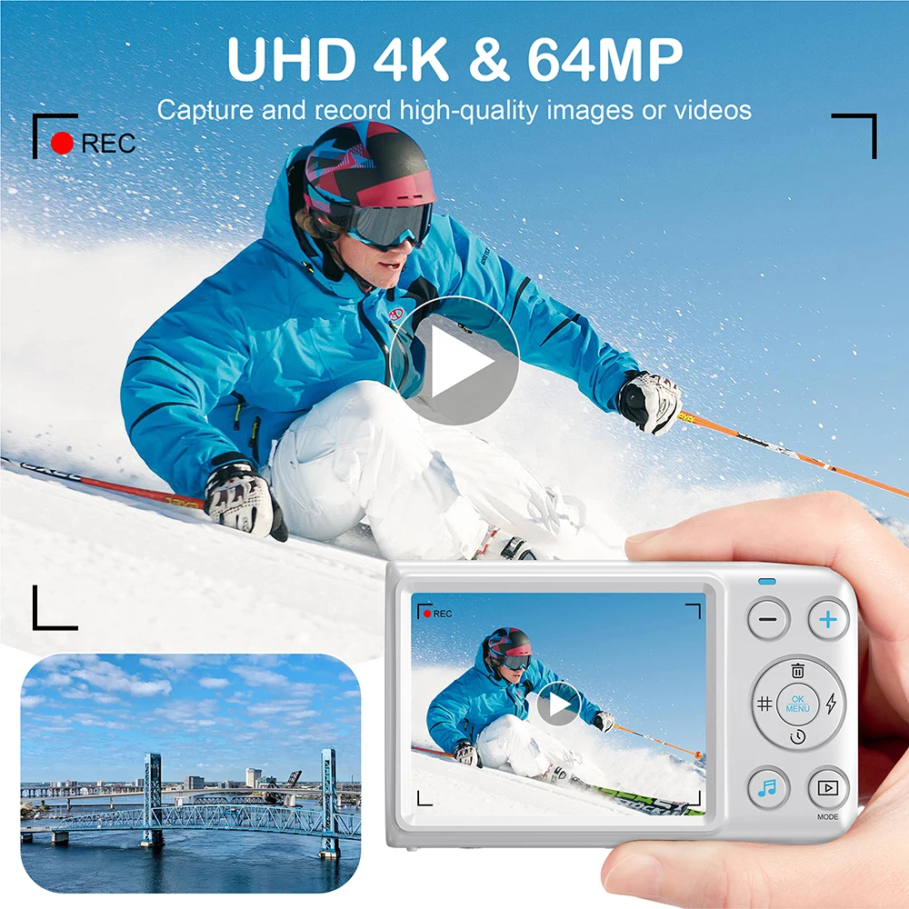 4K Ultra HD 64MP Digital Camer - Top Kids Education Youtube avis et prix