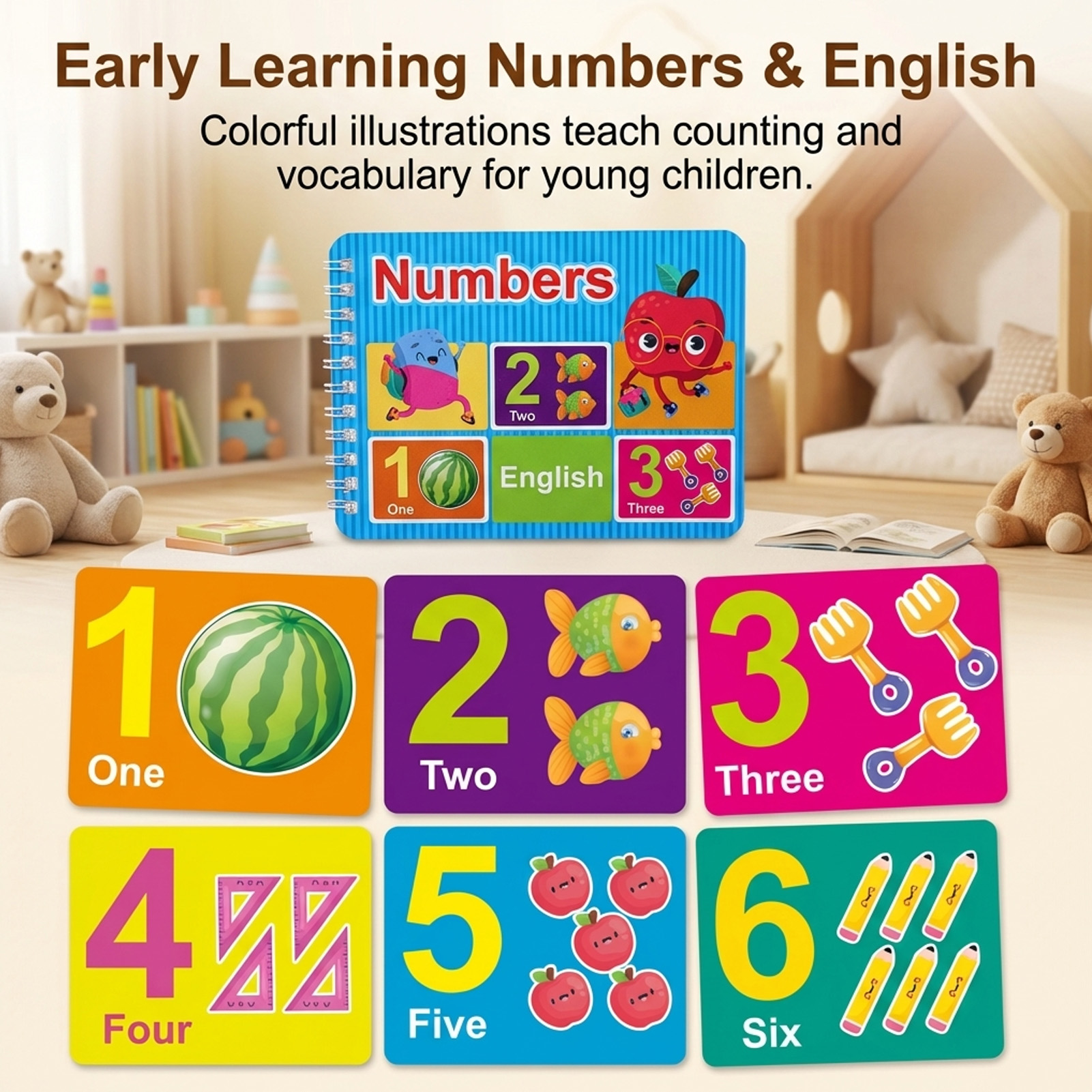 Early Education Cognitive Card - Kids Educational - Alphabet Numbers & More avis et prix