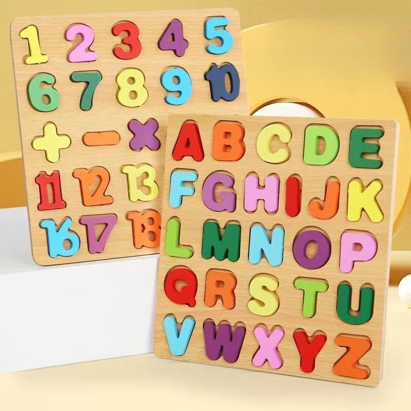 Wooden Alphabet Puzzle Board N - Kids Educational - Alphabet Numbers & More avis et prix