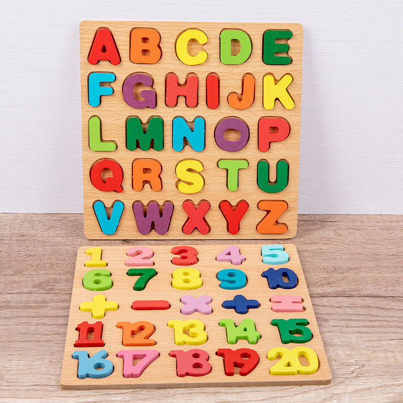 Wooden Alphabet Puzzle Board N - Kids Educational - Alphabet Numbers & More avis et prix