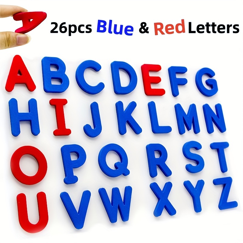 Red & Blue English Letter Magn - Kids Educational - Alphabet Numbers & More avis et prix
