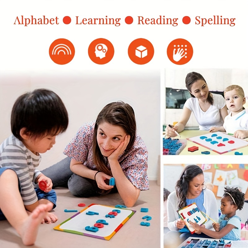 Red & Blue English Letter Magn - Kids Educational - Alphabet Numbers & More avis et prix