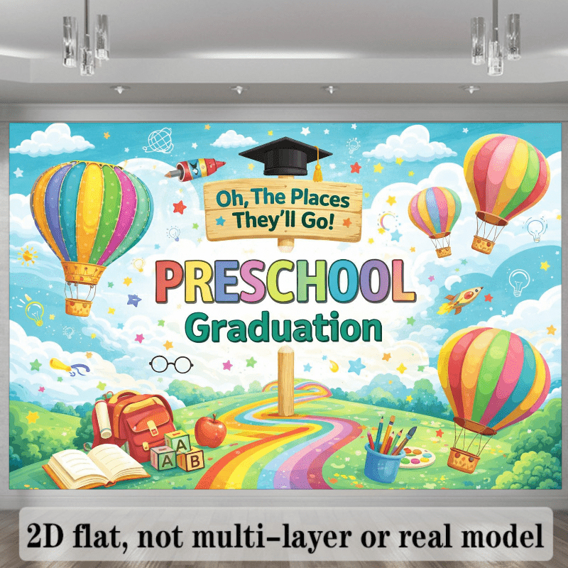 Preschool Graduation Backdrop  - Kids Education Banner avis et prix