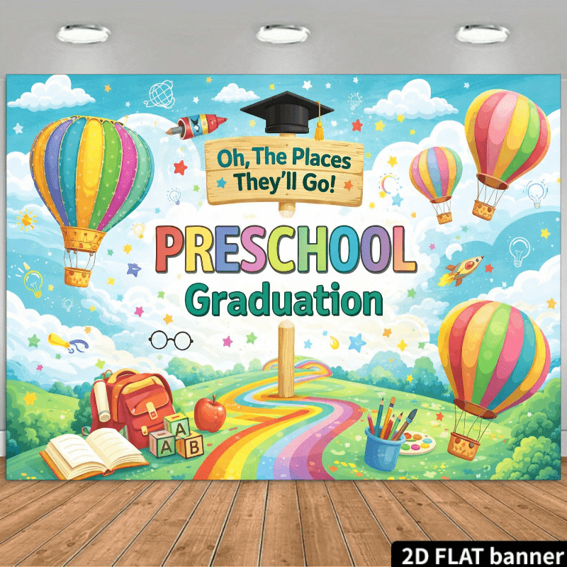 Preschool Graduation Backdrop  - Kids Education Banner avis et prix