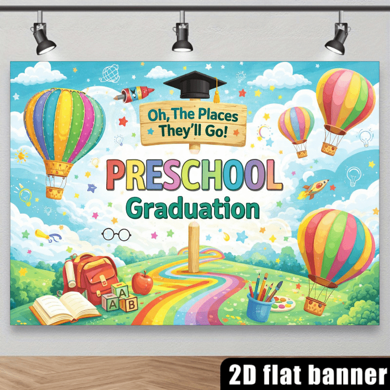 Preschool Graduation Backdrop  - Kids Education Banner avis et prix