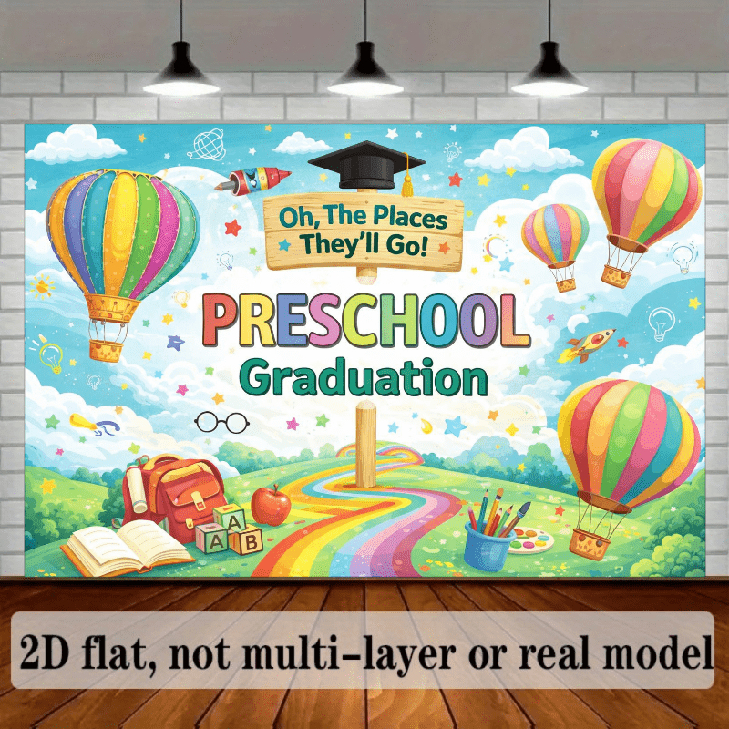 Preschool Graduation Backdrop  - Kids Education Banner avis et prix
