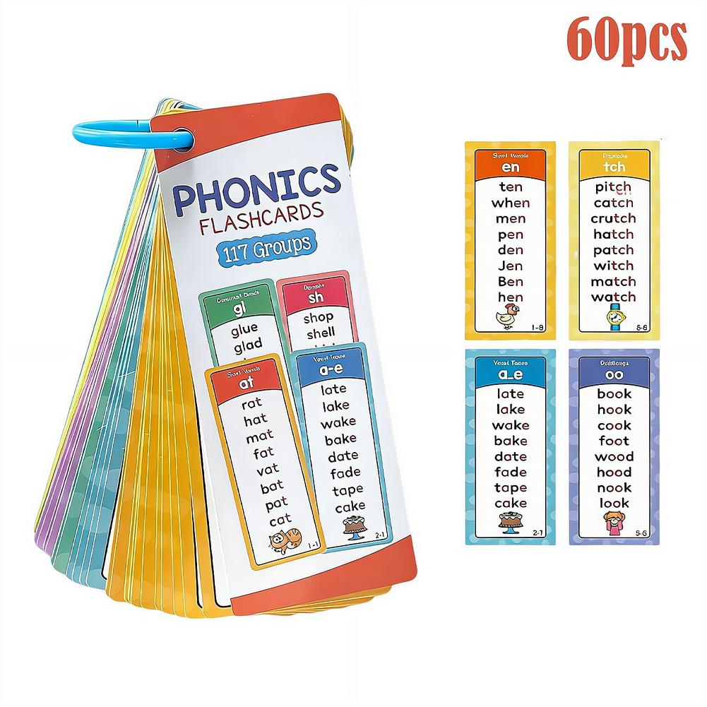 Phonics Flashcards Set, 60pcs  - Kids Education Group avis et prix
