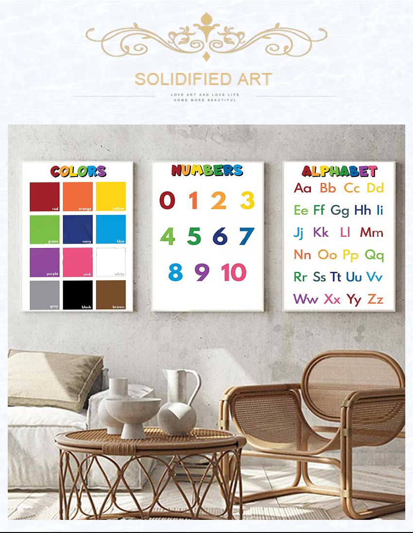 1pc frameless Kids Educational - Kids Educational - Alphabet Numbers & More avis et prix