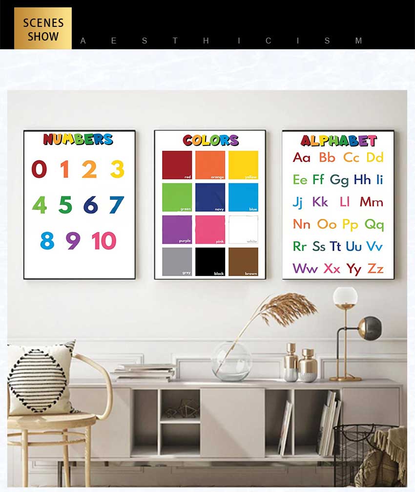 1pc frameless Kids Educational - Kids Educational - Alphabet Numbers & More avis et prix